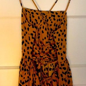 Floor length cheetah dress